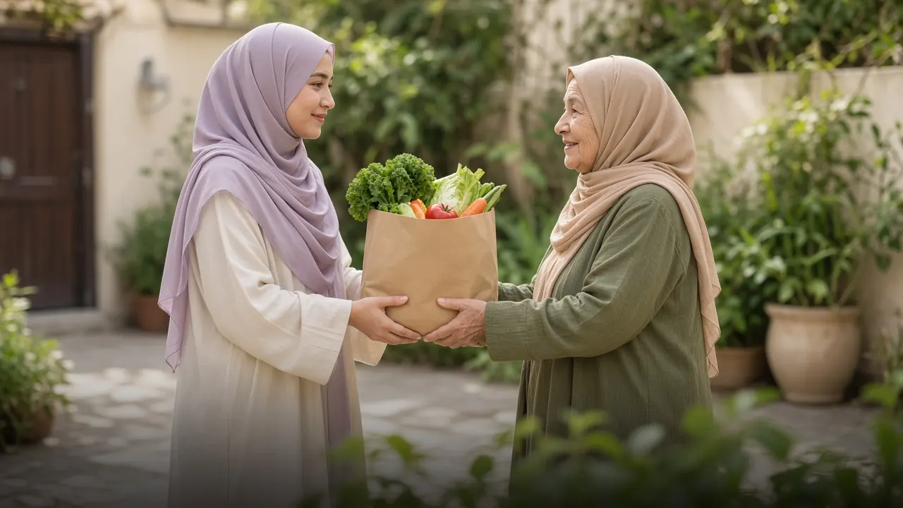 Neighbors sharing help with care and dignity